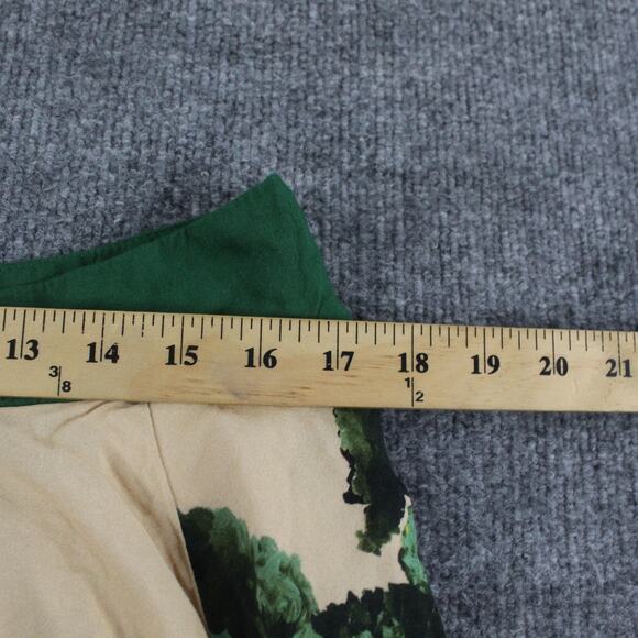 Farm Rio Skirt Womens Large Jungle Print V Waist Midi Green Tropical Boho Chic - Picture 13 of 14